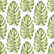 Load image into Gallery viewer, Monstera Leaves Green Peel &amp; Stick Wallpaper N07075

