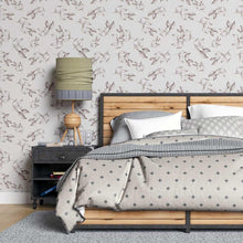 Load image into Gallery viewer, Leaves Grey Peel &amp; Stick Wallpaper N07077
