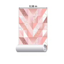 Load image into Gallery viewer, Pink Marble Chevron Peel &amp; Stick Wallpaper N07079
