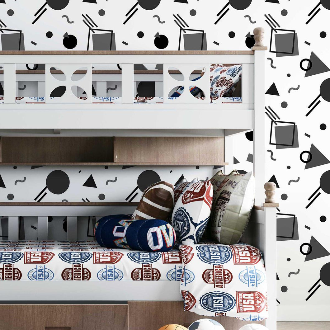 Geometric Math Peel & Stick Wallpaper N07087