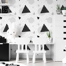 Load image into Gallery viewer, Dots and Shapes Peel &amp; Stick Wallpaper N07088
