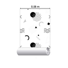 Load image into Gallery viewer, Abstract Waves and Dots Peel &amp; Stick Wallpaper N07091
