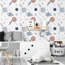 Load image into Gallery viewer, Math Geometric Peel &amp; Stick Wallpaper N07092
