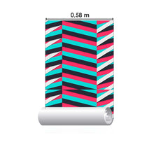Load image into Gallery viewer, Abstract Neon Stripes Peel &amp; Stick Wallpaper N07098
