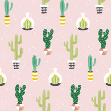 Load image into Gallery viewer, Cactus Minimalists Pink Peel &amp; Stick Wallpaper N07099
