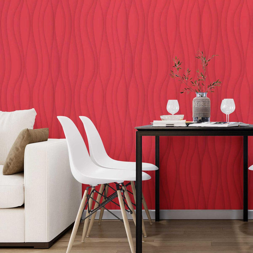 Abstract Red Peel & Stick Wallpaper N07104