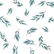 Load image into Gallery viewer, Minimalist Leaves Green White Peel &amp; Stick Wallpaper N07106
