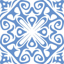 Load image into Gallery viewer, Tile Abstract Blue and White Peel &amp; Stick Wallpaper N07108
