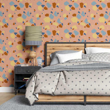 Load image into Gallery viewer, Modern Orange Granite Peel &amp; Stick Wallpaper N07111
