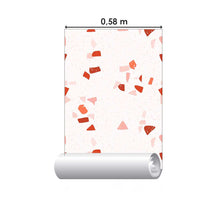 Load image into Gallery viewer, White Red &amp; Orange Granite Peel &amp; Stick Wallpaper N07120
