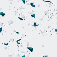 Load image into Gallery viewer, White &amp; Green Granite Peel &amp; Stick Wallpaper N07129
