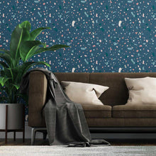 Load image into Gallery viewer, Blue Dark &amp; Colorful Granite Peel &amp; Stick Wallpaper N07130
