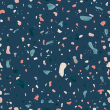 Load image into Gallery viewer, Blue Dark &amp; Colorful Granite Peel &amp; Stick Wallpaper N07130
