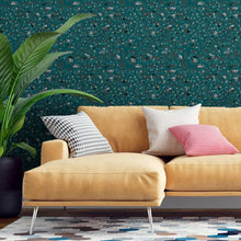 Load image into Gallery viewer, Dark Green Granite Peel &amp; Stick Wallpaper N07133
