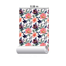 Load image into Gallery viewer, Purple and Pink Wildflowers Peel &amp; Stick Wallpaper N08005
