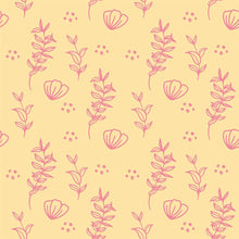 Load image into Gallery viewer, Floral Yellow and Pink Peel &amp; Stick Wallpaper N08039
