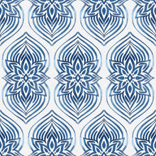 Load image into Gallery viewer, Watercolor Blue Flowers Abstract Peel &amp; Stick Wallpaper N08046
