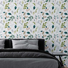 Load image into Gallery viewer, Watercolor Leaves Peel &amp; Stick Wallpaper N08047
