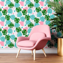 Load image into Gallery viewer, Monstera Tropical Colorful Peel &amp; Stick Wallpaper N08050

