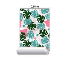 Load image into Gallery viewer, Monstera Tropical Colorful Peel &amp; Stick Wallpaper N08050
