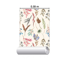 Load image into Gallery viewer, Autumn Flowers Watercolor Peel &amp; Stick Wallpaper N08051
