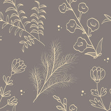 Load image into Gallery viewer, Vintage Floral Gray Peel &amp; Stick Wallpaper N08057
