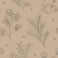 Load image into Gallery viewer, Vintage Floral Beige Peel &amp; Stick Wallpaper N08058
