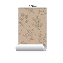 Load image into Gallery viewer, Vintage Floral Beige Peel &amp; Stick Wallpaper N08058
