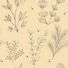 Load image into Gallery viewer, Vintage Floral Yellow Peel &amp; Stick Wallpaper N08059
