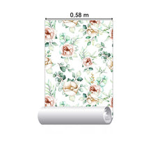 Load image into Gallery viewer, Roses and Leaves Peel &amp; Stick Wallpaper N08062
