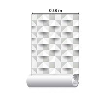 Load image into Gallery viewer, Geometric White and Gray Peel &amp; Stick Wallpaper N08077
