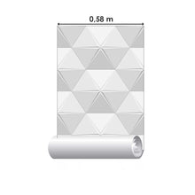 Load image into Gallery viewer, Triangles White and Gray Peel &amp; Stick Wallpaper N08080
