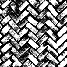 Load image into Gallery viewer, Chevron Black and White Peel &amp; Stick Wallpaper N08087
