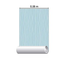 Load image into Gallery viewer, Irregular Stripes Soft Blue Peel &amp; Stick Wallpaper N08126

