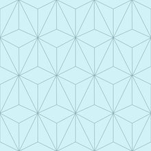 Load image into Gallery viewer, Blue Art Deco Peel &amp; Stick Wallpaper N08129
