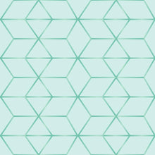 Load image into Gallery viewer, Geometric Blue Peel &amp; Stick Wallpaper N08132
