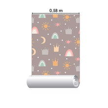 Load image into Gallery viewer, Sun and Moon Peel &amp; Stick Wallpaper N08139
