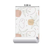 Load image into Gallery viewer, Leaves and Abstract Shapes Peel &amp; Stick Wallpaper N08142
