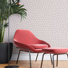 Load image into Gallery viewer, White Polka Dots Peel &amp; Stick Wallpaper N08145
