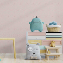 Load image into Gallery viewer, Geometric Art Deco Cubes Rosé Peel &amp; Stick Wallpaper N08148
