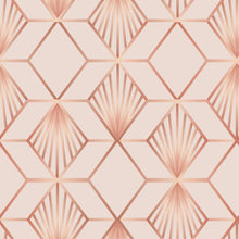 Load image into Gallery viewer, Pink Geometric Peel &amp; Stick Wallpaper N08149

