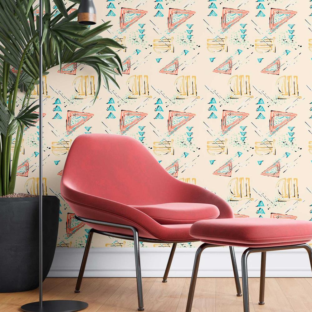 Abstract Cartoons Peel & Stick Wallpaper N08153