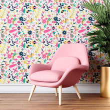 Load image into Gallery viewer, Pink Floral Peel &amp; Stick Wallpaper N08161
