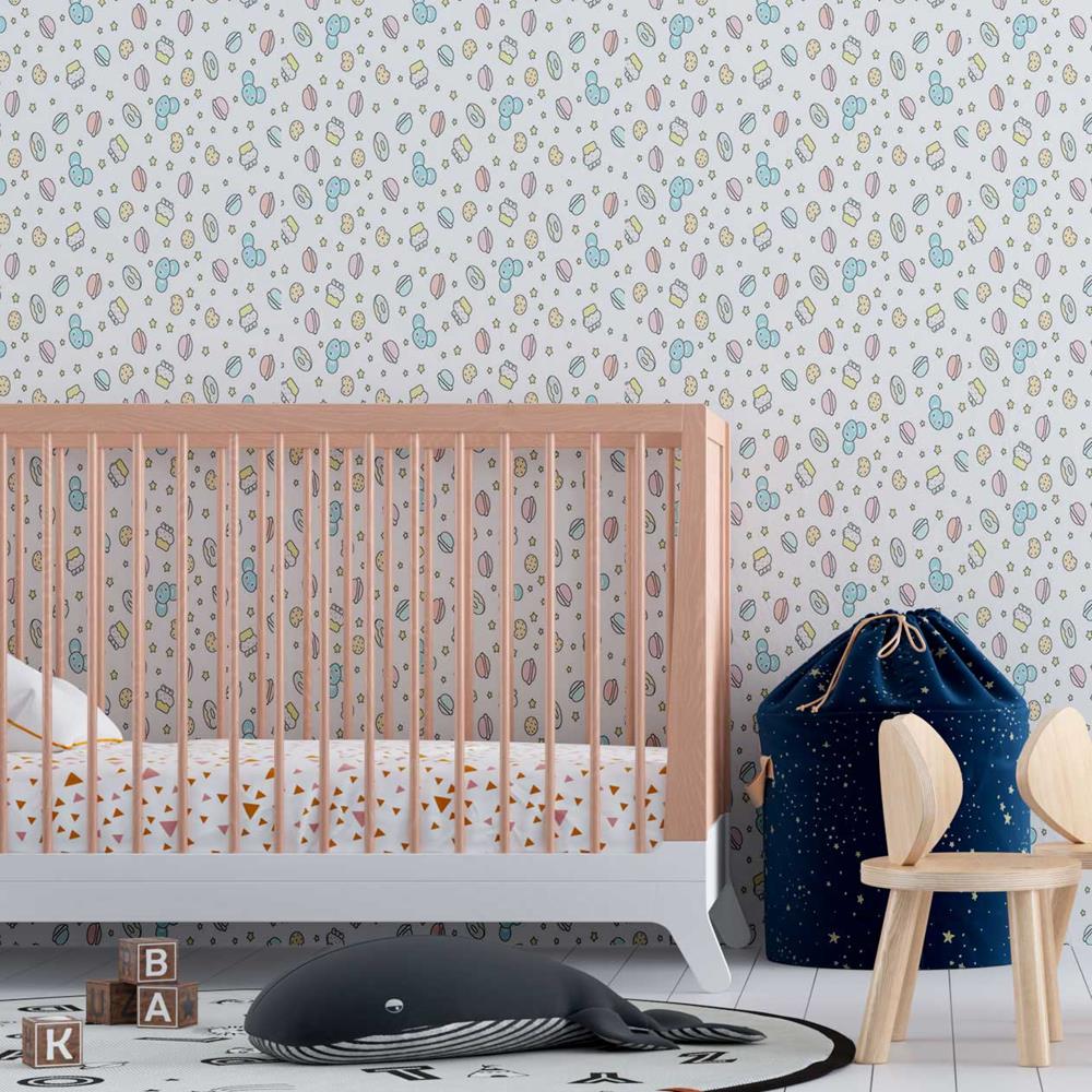 Candys and Teddy Bears Peel & Stick Wallpaper N08174