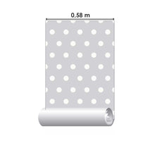 Load image into Gallery viewer, Polka Dots Gray Peel &amp; Stick Wallpaper N08180
