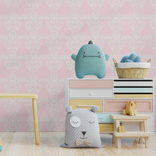 Load image into Gallery viewer, Damask Pink Peel &amp; Stick Wallpaper N08185
