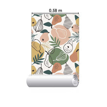Load image into Gallery viewer, Fruits and Abstract Shapes Peel &amp; Stick Wallpaper N08203
