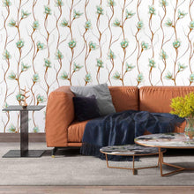 Load image into Gallery viewer, Vertical Flowers Peel &amp; Stick Wallpaper N08204
