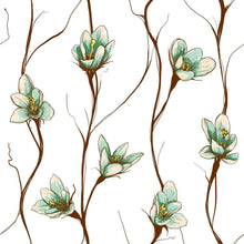Load image into Gallery viewer, Vertical Flowers Peel &amp; Stick Wallpaper N08204
