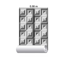 Load image into Gallery viewer, Concentric Squares Peel &amp; Stick Wallpaper N08227
